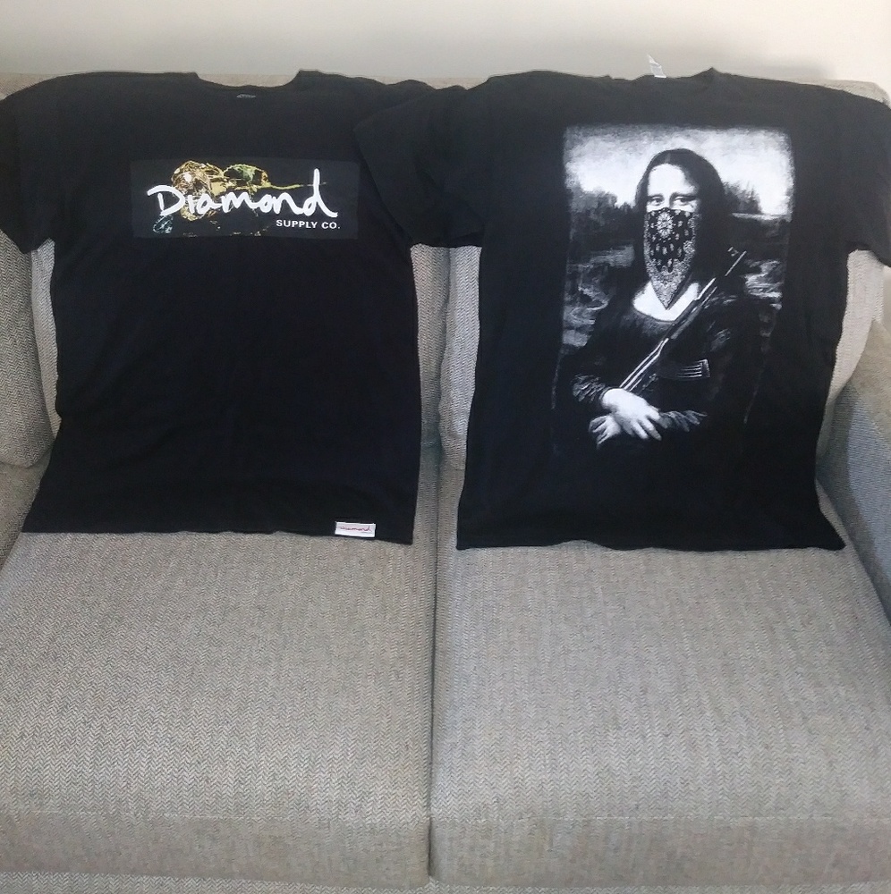 Diamond Supply Co & Mona Lisa Short sleeve Shirts